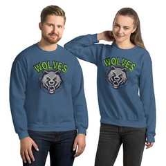 Wolves Basketball Retro Minnesota Unisex Sweatshirt S,M,L,XL,2X,3X