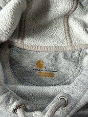 Carhartt K288 Loose Fit Gray Men’s Size Large Hoodie Sleeve Logo Letter