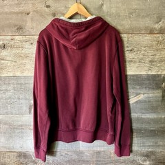 Aeropostale Mens 2010s Spell Out Sweatshirt Hoodie L Maroon Raised Letter Iconic
