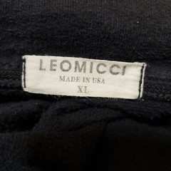Leomicci Hoodie Mens XL runs Small Black Athletic Athleisure Gym Workout Jumper