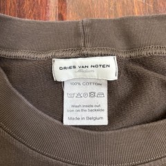 Vtg Dries Van Noten Sweatshirt Size M Brown Crewneck Designer