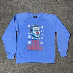 J America Sweatshirt Mens Large Blue Crewneck Pullover Fire Goodell Barstool