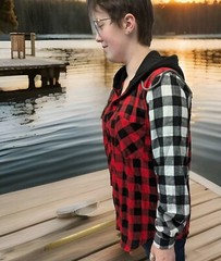 Hoodie Long Sleeve Shirt Flannel Look S-M-L-XL-2XL-3XL Free Shipping 3-5 Days