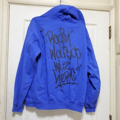 Kid Cudi Hoodie Mens Large Blue A Kid Named Cudi Music Rap Hip Hop Grafiti