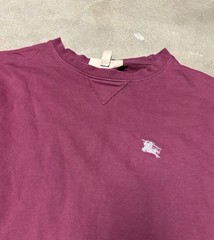 Burberry London England Equestrian Knight Logo Crewneck Sweatshirt burgundy