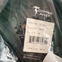 Copper Rivet Men’s Green Fast Track Shorts Logo Long Size M Regular MSRP $37.50