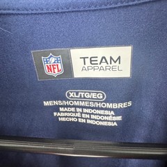 NFL Team Apparel New England Patriots Mens XL Navy Blue Quarter Zip Pullover