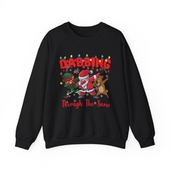 Christmas Sweatshirt – Holiday Apparel Pullover – Dabbing Snowflake Design,