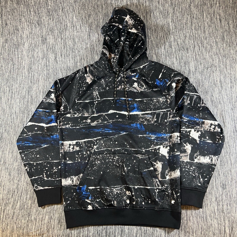 Eastbay Water Resistant Hoodie Size Large Reflective Pocketed 100% Polyester