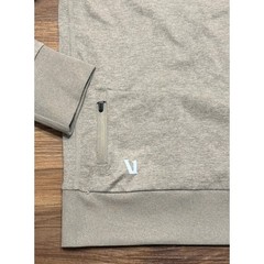 Vuori Ponto Performance Crewneck Sweatshirt Heather Taupe/Grey Mens (V224) Sz S