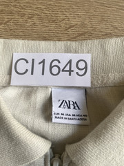 Zara Men’s 1/4 Zip Beige Jumper Sweatshirt Size Medium Chest 44″
