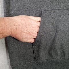 The North Face Hoodie Mens L Charcoal Gray Double Sided Logo Outdoor Hiking