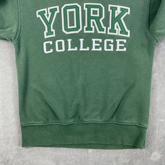 York College Jansport Mens XS Green Crewneck Sweatshirt Collegiate Logo