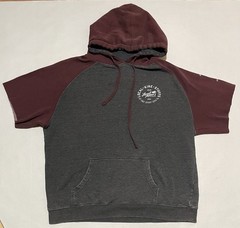 Local Motion Hoodie Sweatshirt Surf Size LARGE Short Sleeve DIY CUT skate