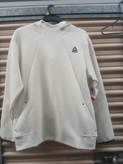 New With Tags Mens Reebox Active Mesh Pullover With Hoodie Size Large