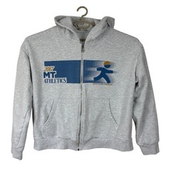 Maybe Tomorrow Full Zip Hoodie Light Heather Gray 2XL athletic athleisure Cotton