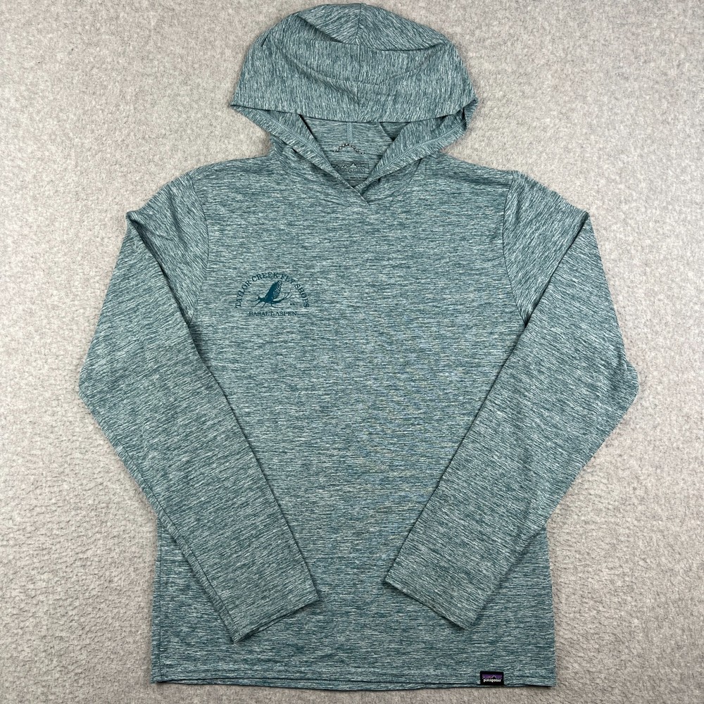 Patagonia Capilene Cool Daily Hoodie UPF Stretch Lightweight XS Mens Blue Hiking