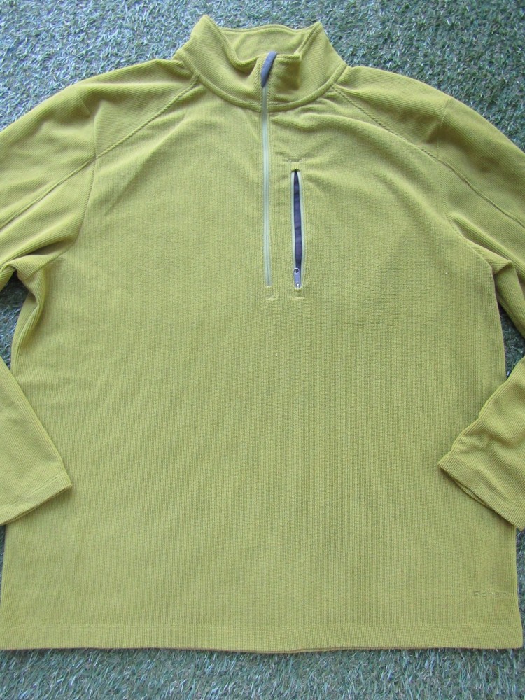 Rohan Microgrid Stowaway Zip Fleece 1/4 Zip Sweatshirt – Green – Size XL Mens