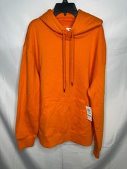 Mode Of One Mens Voltage Orange Kangaroo 80% cotton Pocket Fleece Hoodie Size L