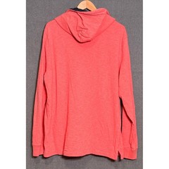 Southern Tide Mens XL Coral Pink Henley Hoodie Long Sleeve Cotton Pullover Shirt