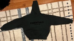 Black Fear Of God Essentials Pullover Hoodie “stretch limo” Size Small