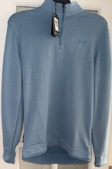 NWT Under Armour Storm 1/4 Zip Golf Pullover Sweatshirt Blue Smoke RV $75 Men S