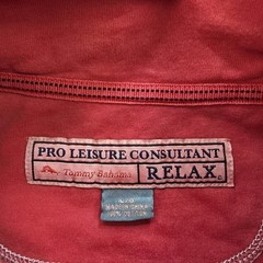Tommy Bahama Relax Sweatshirt Mens Large Red Orange Pro Leisure Consultant Golf