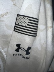 Under Armour Hoodie Adult Large White Camo Land Of The Free Preowned