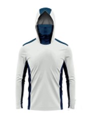 Men Fishing Hoodie Long Sleeve UV Sun Protection Shirt Breathable w/ Face Mask