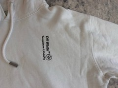 Off-White Temperature 0.5% Graphic Hoodie White Size M Unisex OMBB031S18192081