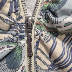 full zip hoodie, One World Special Issue, Med, boho, peacock feather design