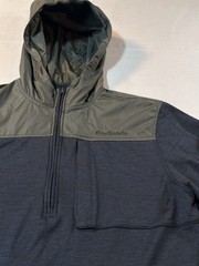 Badlands Mens Blue Long Sleeve Axin 1/4 Quarter Zip Pullover Hoodie Size Large