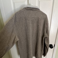 Taylor & Henry Men’s Colorblock Fleece 1/4 Zip Mock Neck Sweatshirt M Brown