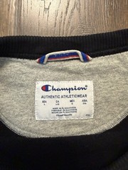 Champion Crewneck Pullover Sweatshirt Mens Large Authentic Activewear Logo Black