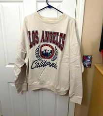 Aéropostale Men’s XL Beige Fleece Crewneck Pullover Graphic Logo Sweatshirt