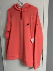 Redvanly Larkin Hoodie Mens XL Coral Stretch Long Sleeve Performance NWT