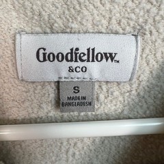Goodfellow & Co Mens Size Small Crewneck Sweatshirt Beige / Green Cotton Blend