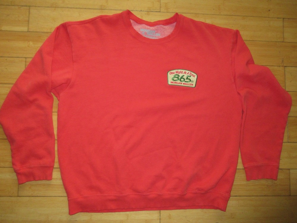 Morgan Wallen Sweatshirt XXL Red One Night At A Time 865 Concert Tour Merch 2XL