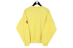 VINTAGE UNITED COLORS OF BENETTON SWEATSHIRT SIZE M 90s yellow crewneck big logo