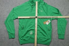 LRG Hoodie Mens Small Green Full Zip Sweatshirt Logo Pockets Cotton NWT J063001