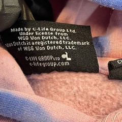 Von Dutch Bleached Hoodie Teens 14/16 Large 18×21 Pink Blue