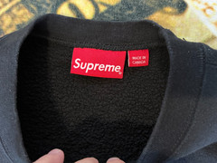 Black Supreme Cutout Box Logo Crewneck Size XL SS20