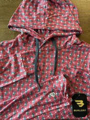 NWT Burlebo Men’s Performance Hoodie USA Flags AOP Men’s UPF 50 Golf Small