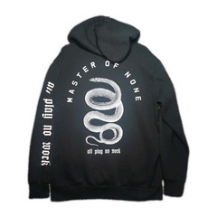 H&M Divided Master of None Snake Graphic Hoodie Men Large Black Streetwear Y2K