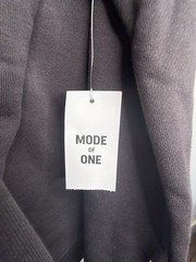 Mode of One MEN’S Jet Gray Destination Nowhere Hoodie Fleece Wall Sz. M NWT