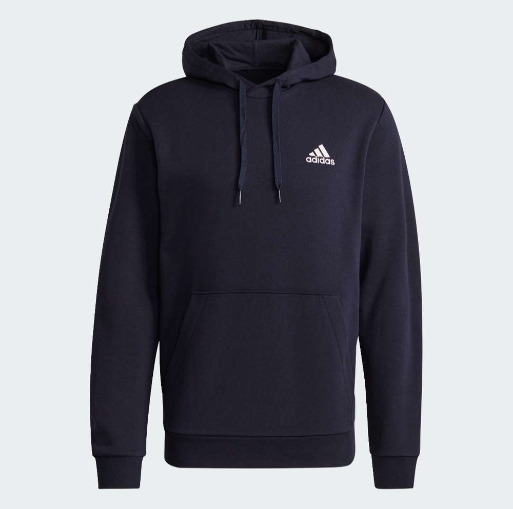 2XL – Men’s Adidas Essentials Fleece Hoodie ‘Legend Ink/White’ Sweatshirt