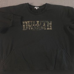 Duluth Trading Co Sweatshirt Mens 3X Black Camo Logo Front Pockets Heavyweight