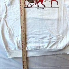 VTG 90s Egypt Souvenir Crewneck Sweatshirt XL Pharaoh Chariot Screen Print