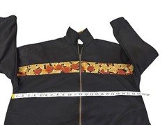 VINTAGE Cityscape Sweater Size Large Zip Maple Leaf Fall Autumn Sweatshirt