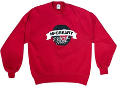 Vtg Jerzees Super Sweats L McCreary Racing Tires Puff Letter Crewneck Sweatshirt